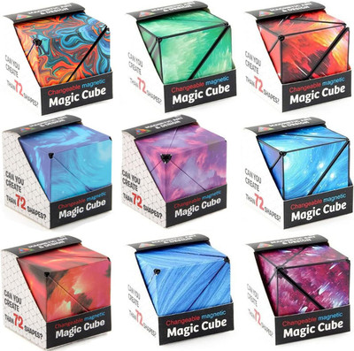 IndusBay 1 Piece Magic Cube Shape Shifting Puzzle Box Magnetic Cube with Over 70 Shapes(1 Pieces)