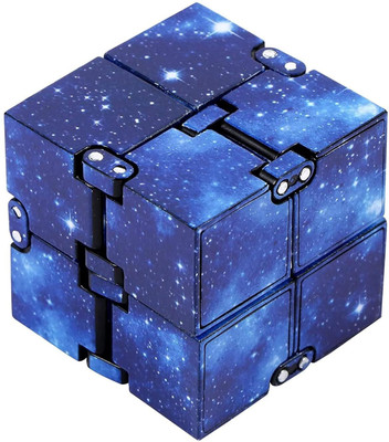 TRU TOYS Cube Fidget Toy Stress & Anxiety Relief Handheld Relaxing Cube, Blue(1 Pieces)