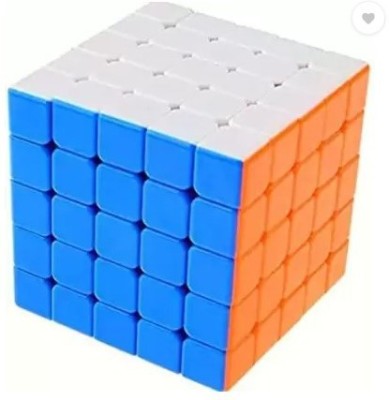 Intelligent High Speed 5x5 Rubix Cube Stickerless Puzzle Smooth Magic Cube 965(1 Pieces)