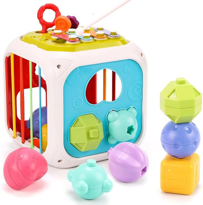 S TOYS HOUSE Montessori 7-in-1 Activity Cube(1 Pieces)