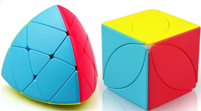 Authfort Mastermorphix stickerless 3X3 Magic Cube & LEAF cube Combo 2(2 Pieces)