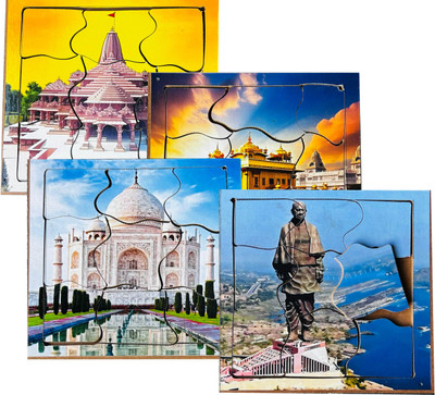 HIGHSEAS Learning and Educational Toys for Kids Set of 4 Wonders of India Jigsaw Puzzle(4 Pieces)
