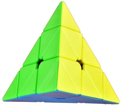 AKFLICKS Stickerless Pyramid 3X3 Speed Triangle Pyraminx Cube(1 Pieces)