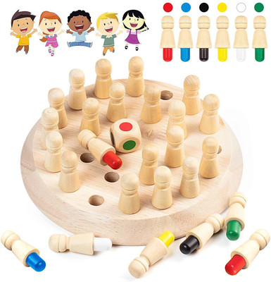 Magicwand Wooden Memory Matchstick Chess Educational Game for Families & Kids(26 Pieces)