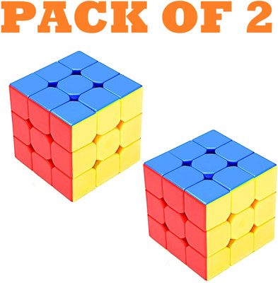 pari pari High Speed Stickerless 3x3 Magic Cube(2 Pieces)