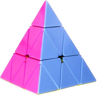 Pancikaa Stickerless Pyramid 3X3 Speed Triangle Pyraminx Cube Puzzle for 14 Years and Up(1 Pieces)