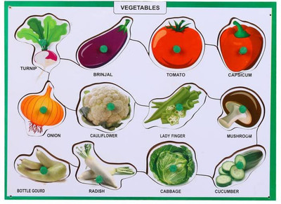DEE Sons Vegetables Wooden Puzzle Board for Kids(1 Pieces)