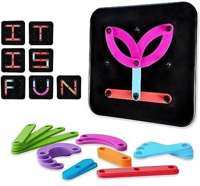 Sotnof Alphanumeric Puzzle Alphabets Numbers Shapes Montessori Activity Toys for kids(29 Pieces)