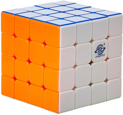 Authfort 4x4x4 Stickerless Magic Rubick Cube with Adjustable Tightness CB26(1 Pieces)