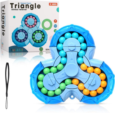 CrazyBuy Fingertip Rotation Magic Beans Puzzle & Fidget Spinner 2 in 1 FingerTip Toy Kids(1 Pieces)