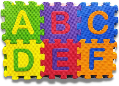 MGT CREATION Mini ABCD Alphabet Blocks Puzzle Foam Mat for Kids 1pc(36 Pieces)