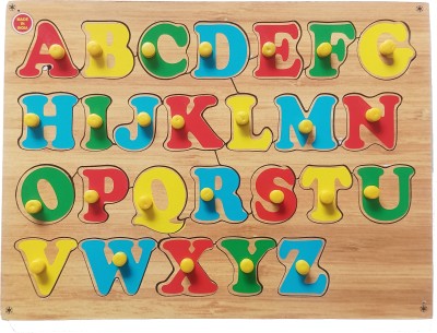 FireFlies Wooden Alphabet Puzzle Board For Pre-School Kids 3+Y (Pack of 1Pc)(26 Pieces)