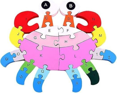 Think Toys Thinking Identifying Creativity Safe for Kids,Brain Development Game crab(26 Pieces)