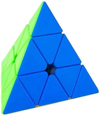AKFLICKS High Speed Pyramid Cube 3x3 Sticker Less Triangle Puzzle(1 Pieces)