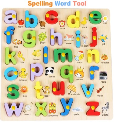 BUY SURETY Small Alphabets Matching Puzzle Board with Pictures Learning Educational Game(1 Pieces)