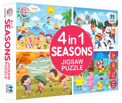 Ratnas Premium Quality Seasons jigsaw puzzle for kids. 4 jigsaw puzzles 35 pieces each(140 Pieces)