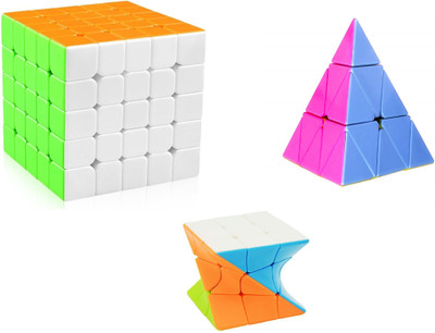littlewish cube combo of 5x5x5x5x5, Pyramid Triangle And 3x3 Twister Magic Puzzle Cube(3 Pieces)