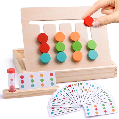 K.B.SALES Montessori Learning Toys Slide Puzzle Color & Shape Brain Teasers(1 Pieces)