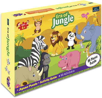 BOOKFORD Era Of Jungle Jigsaw Puzzle Game & Fun and Learning(96 Pieces)