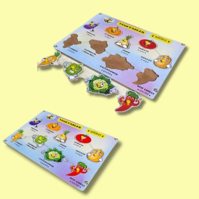 CHI-CHIMPU TOYS Kids Learning Puzzle Student Learning Puzzle Sets (Vegetable Puzzle Set)(10 Pieces)