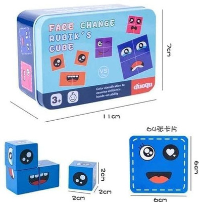 Ruffo Colorful Expression Blocks Puzzle – Montessori Learning Toy(1 Pieces)