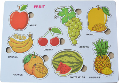 Mind Blast Fruit Wooden Educational Paper Puzzle for Early Learning for Kids(8 Pieces)