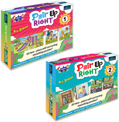 BOOKFORD Exciting Puzzle Combo Set of 2 Jigsaw Puzzle-Pair Up Right 1 & Pair Up Right 2(40 Pieces)