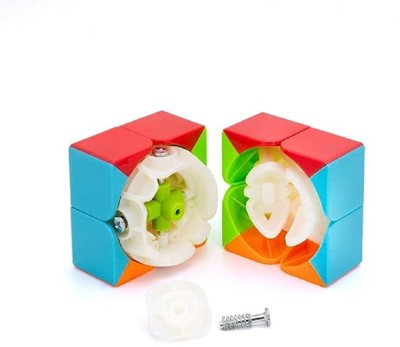 Bestie Toys 2x2 Stickerless Magic Speed Cube for Kids & Adults Speedy Brainstorming Puzzle(1 Pieces)