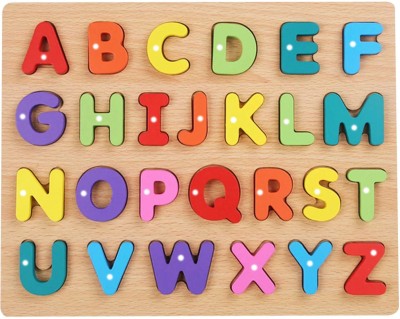 RITSKART Top Gift Wooden Educational learning A To Z English Alphabets Board Puzzle(27 Pieces)