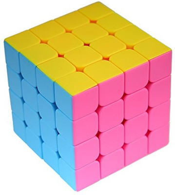 Authfort 4x4x4 Stickerless Magic Rubick Cube with Adjustable Tightness CB39(1 Pieces)