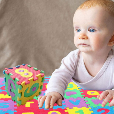 SHALAFI 36Pcs Non Toxic Foam Alphabetic Puzzle Mat ABC+Number Learning Toys for Kids(Multicolor)