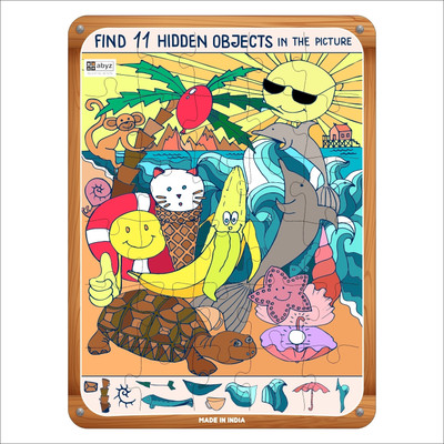 ABYZ Funkey Beach Art Puzzle with Interactive Game for Kids Ages 3-6(30 Pieces)