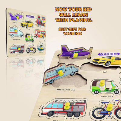 FORSIKHA Identification Transport Names Learning Shapes Toys Transport Characters Puzzle(1 Pieces)
