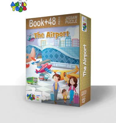 advit toys The Airport-Jigsaw Puzzle (48 Piece + Educational Fun Fact Book Inside)(48 Pieces)