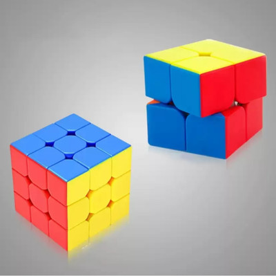 PIXPLAY 3X3 Puzzle Cube and 2X2 Puzzle Cube (Combo Set) for Kids(2 Pieces)
