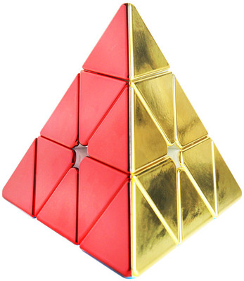 Hawkister Sengso Pyraminx Metallic Mirror Reflective Stickerless Cube Steel Ball Version(1 Pieces)