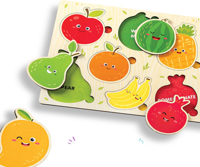 FIRSTCRY INTELLISKILLS Hide N Seek Fruits Tray -(9 Pieces)