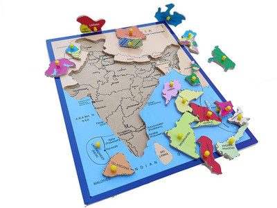 GAMLOID Indian Map Kids Toys Jigsaw Puzzles Adults Educational Baby Learning Toys(31 Pieces)