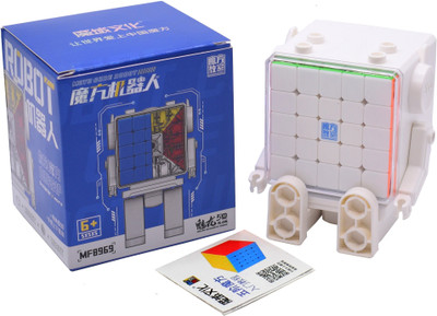 Hawkister MoYu Cube Robot Meilong 5M 5x5 Magnetic Cube Stickerless + Robot Toy Display Box(1 Pieces)