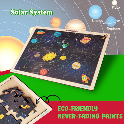 Toy'snix Wooden Outer Space Solar System Puzzle Toy for Kids(24 Pieces)