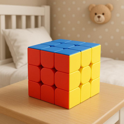 WAKTORO Cubes 3X3 High Speed Sticker Less Magic Puzzle Cube Game Toy(1 Pieces)