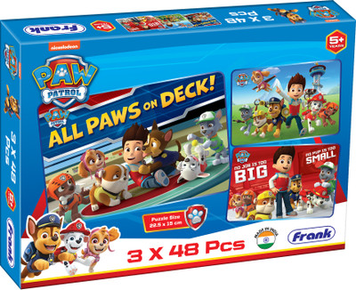 Frank Paw Patrol 3 in 1 Jigsaw Puzzle for Kids Above 5+ Years(48 Pieces)