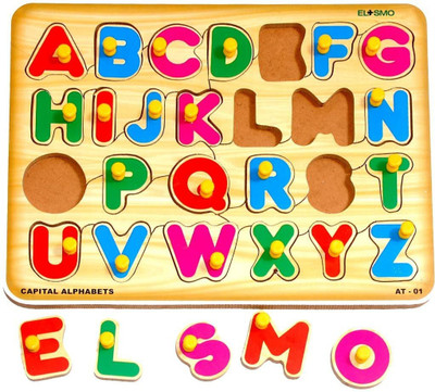 EL SMO English Alphabets Learning Educational Board for Kids child A to Z Alphabets(26 Pieces)