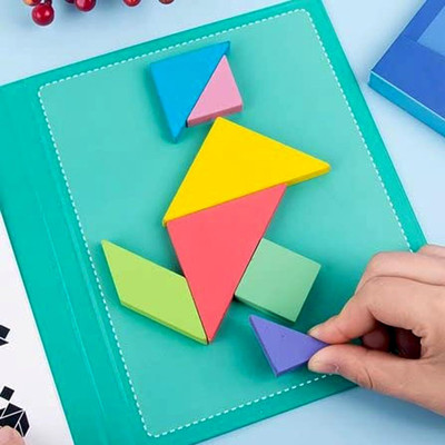 Ji And Ja Tangram Magnetic Puzzle Book Game Tangrams Jigsaw Shapes Dissection & Solution(7 Pieces)