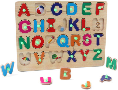 GAMLOID Creativity Through Educational learning A to Z Alphabets Picture Board Kids Toy(27 Pieces)