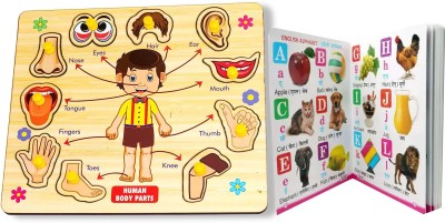 SHALAFI Human Body Part Puzzle Kids Jigsaw Puzzles Educational Learning Toys +3in1 Book(1 Pieces)