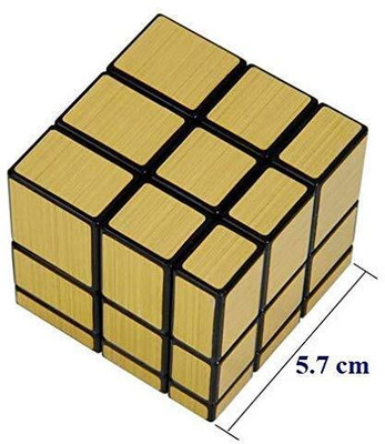 shiv heer 3x3 Gold Mirror High Speed Magic Puzzle Cube Toy,Multicolor(1 Pieces)
