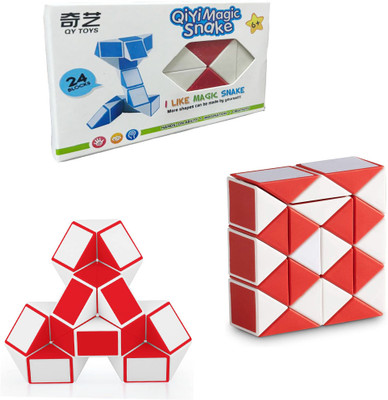 SALPITOYS QiYI Magic Snake Cube Twisty Puzzle Toy, 24 Blocks, 3D Cube Puzzle Box(1 Pieces)