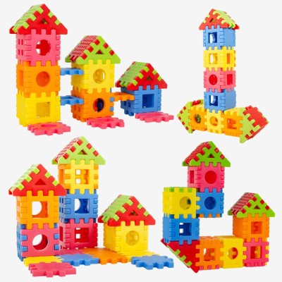 U SQUARE ENTERPRISE House Building Block Puzzle Toys for Kids with Attractive Windows Puzzle(90 Pieces)