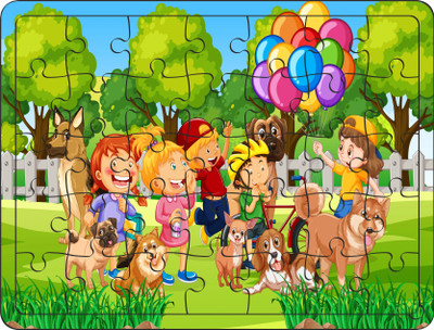 Craftick Jigsaw Puzzle for Kids Set of 1 Multicolor Jungle Animals.(35 Pieces)